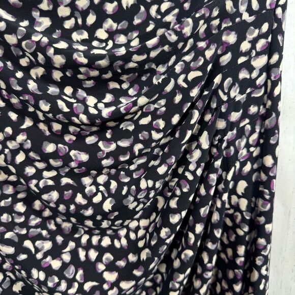 Lauren Ralph Lauren Ruched Cowl Neck Sleeveless Stretch Sheath Casual Midi Dress - Picture 7 of 15